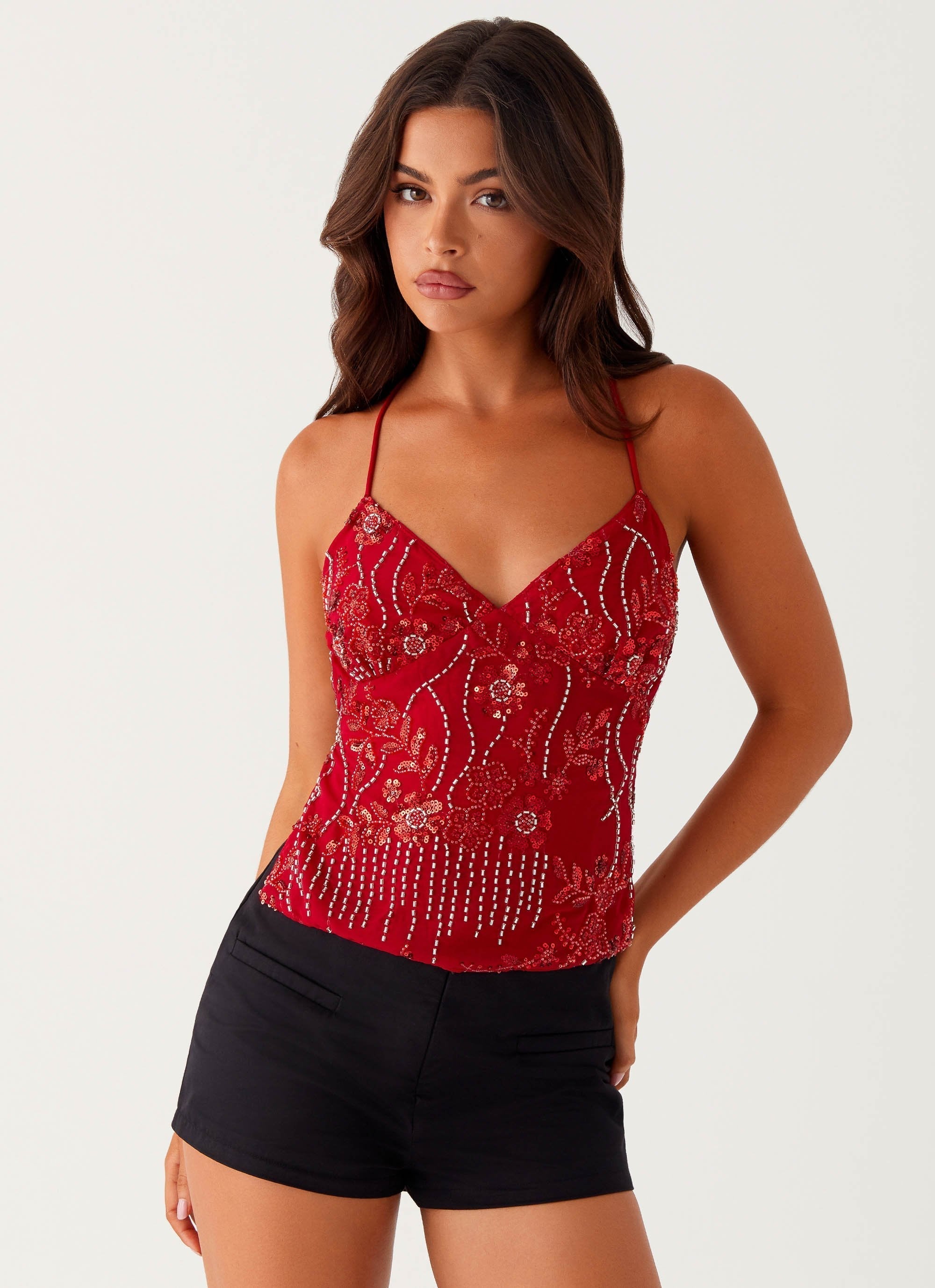 Noelle Sequin Cami Top