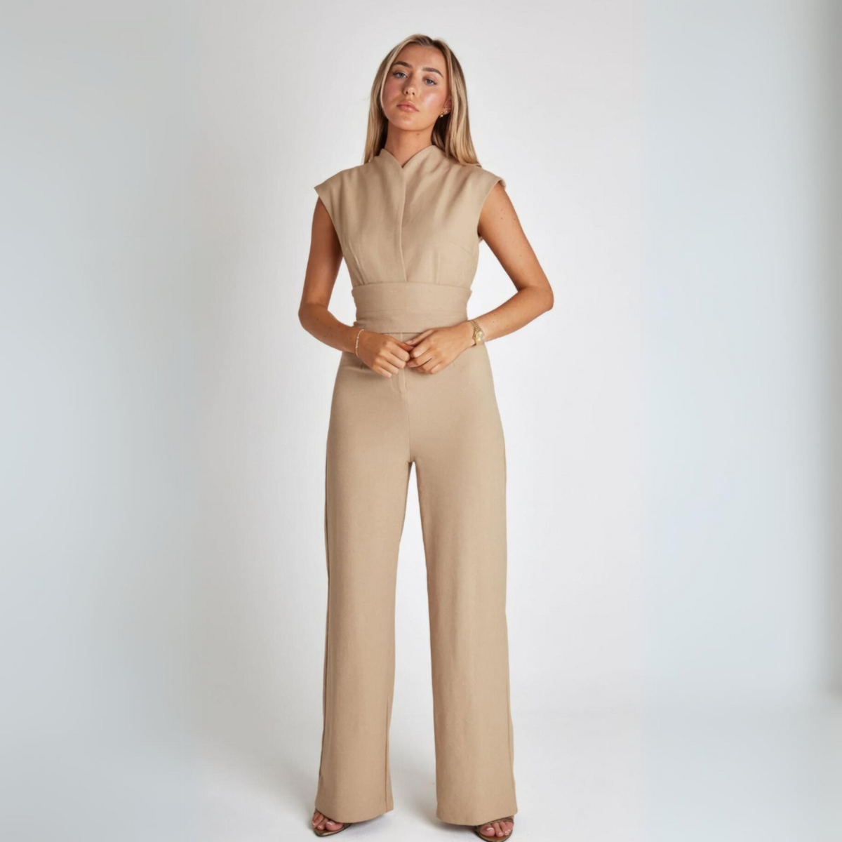 Anna- Retro Wide Leg Jumpsuit